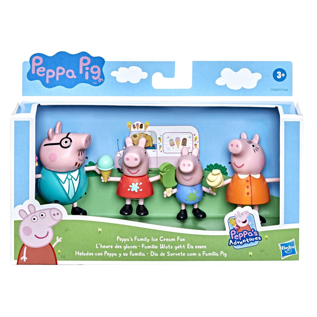 Hasbro Peppa Pig Family Figures 3-inch Pack of 4 Icecream Fun Multicolor Age- 3 Years & Above