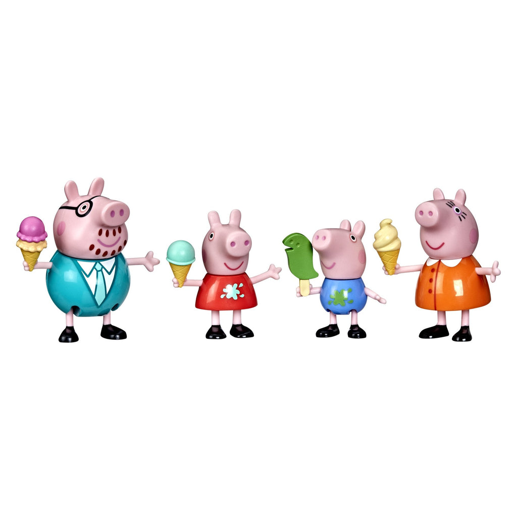 Hasbro Peppa Pig Family Figures 3-inch Pack of 4 Icecream Fun Multicolor Age- 3 Years & Above