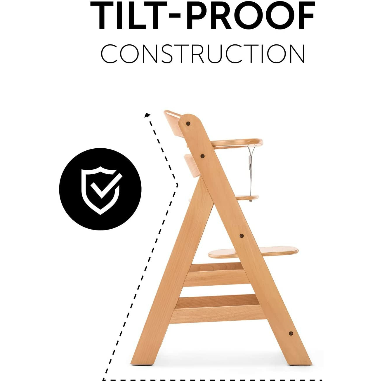 Hauck Alpha Wooden Highchair Natural Age 6 Months Above Peekaboo