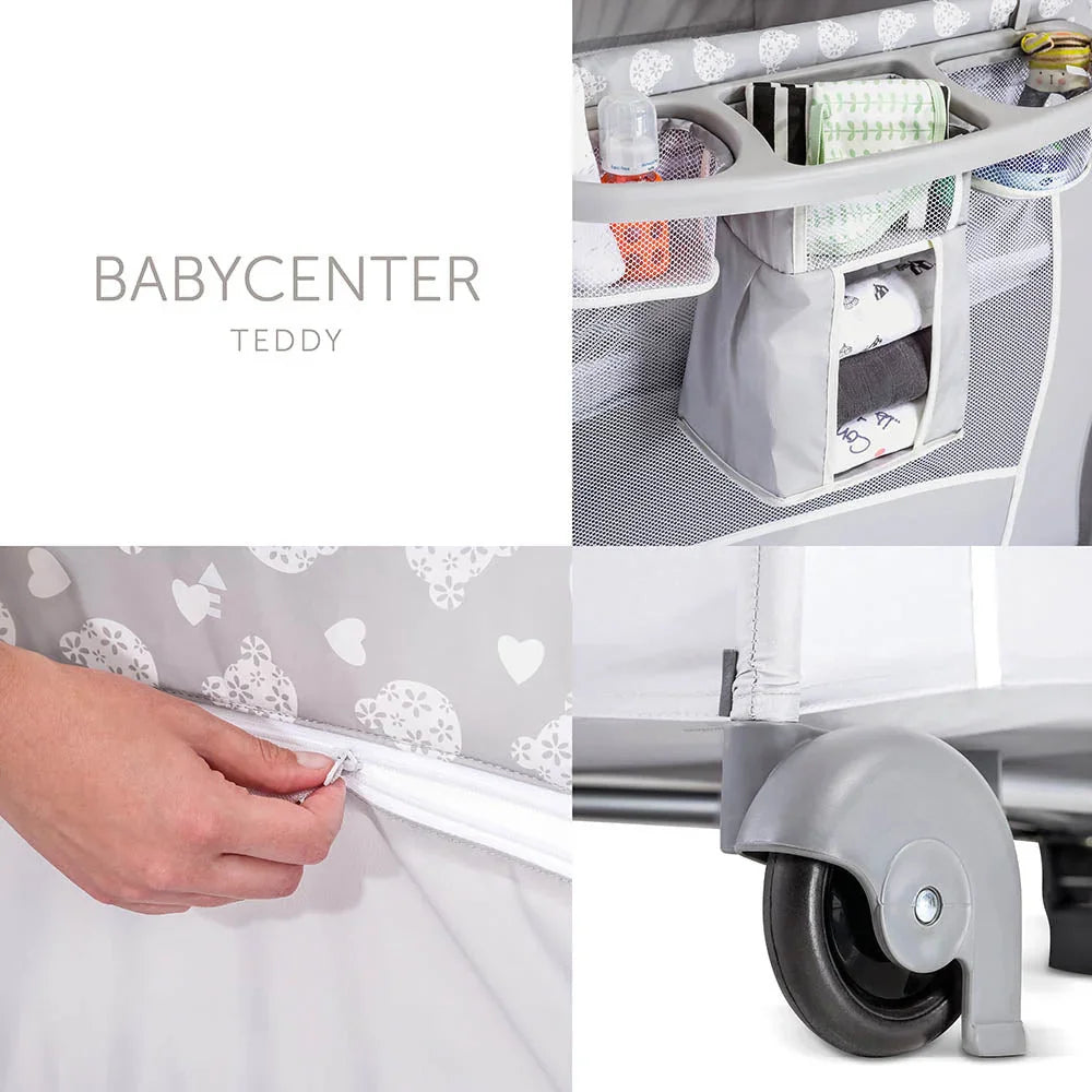 hauck babycenter Hauck Baby Center Teddy Grey Age-Newborn & Above