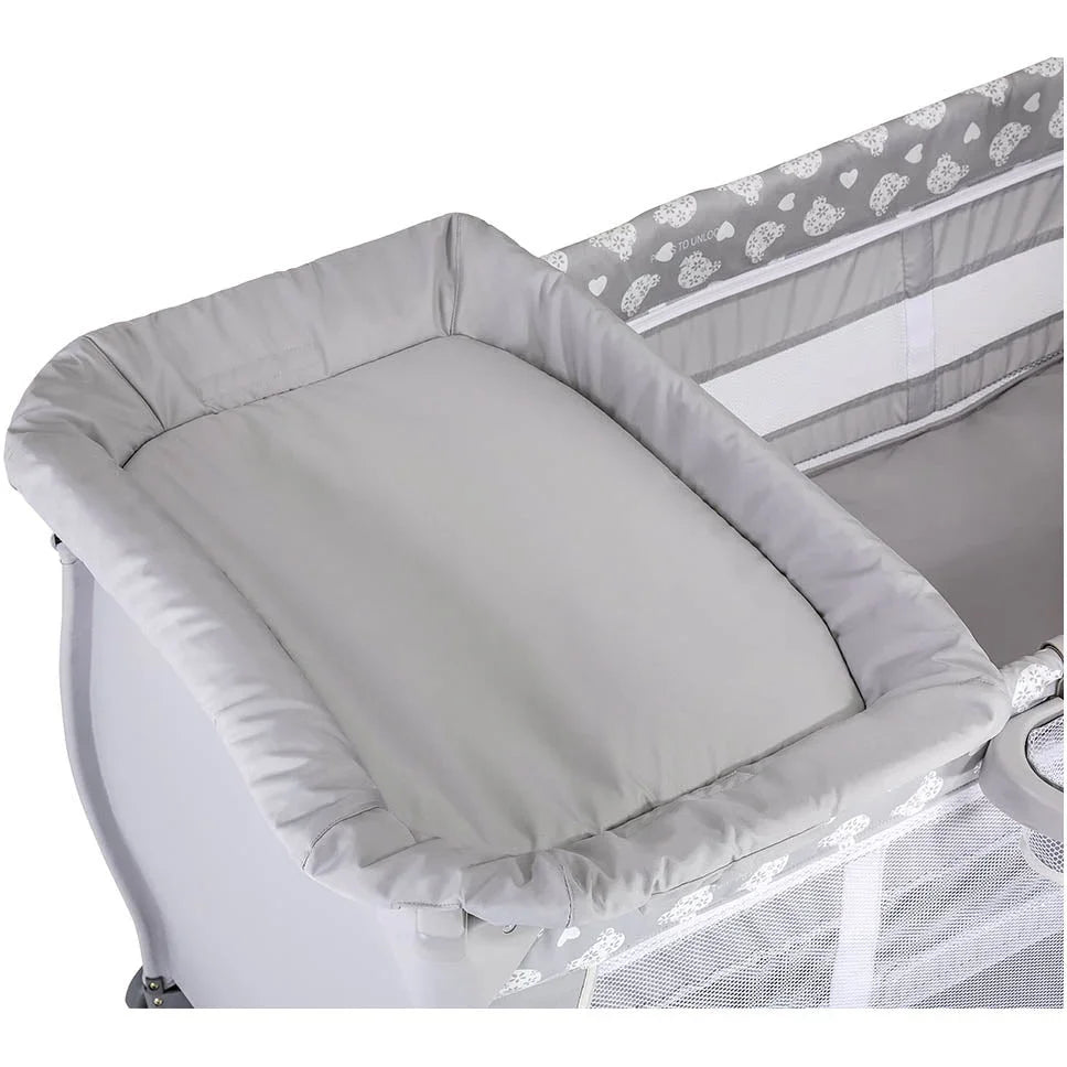 hauck babycenter travel cot Hauck Baby Center Teddy Grey Age-Newborn & Above