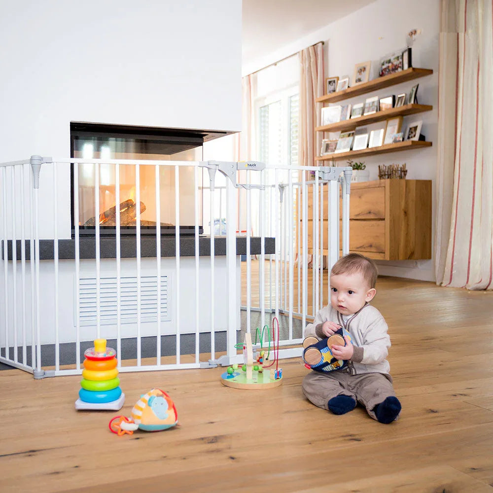 hauck safety gate Hauck Baby Park Stair Safety Gate Home Playpen Child Protection Play Mat  White Age-Newborn & Above