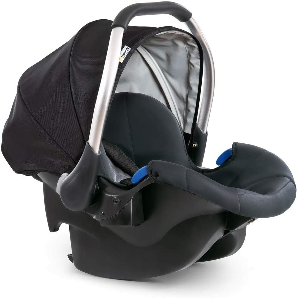 Hauck Comfort Fix Car Seat Black/Grey with Free Black IsoFix base Age-0-12 Months (Holds upto 13Kgs)