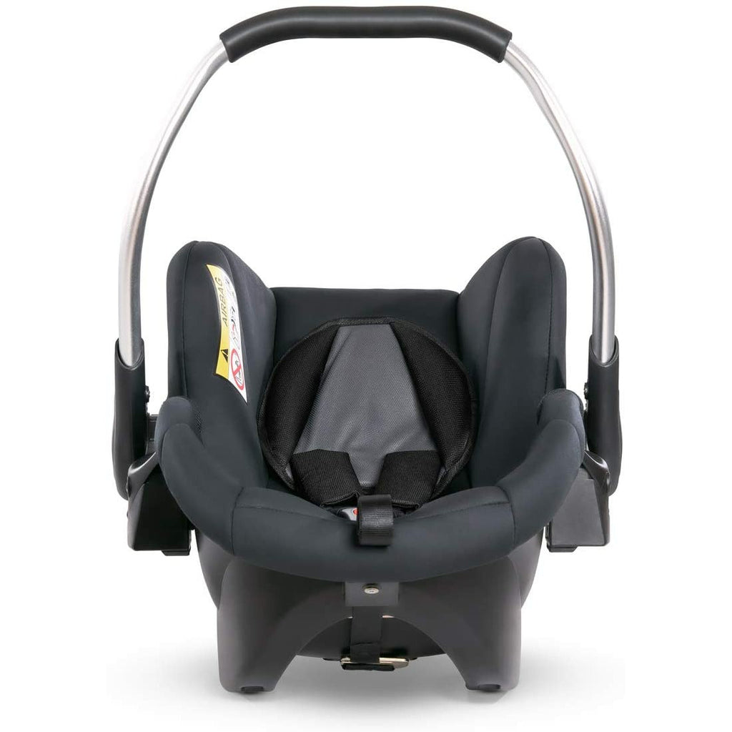 Hauck Comfort Fix Car Seat Black/Grey with Free Black IsoFix base Age-0-12 Months (Holds upto 13Kgs)