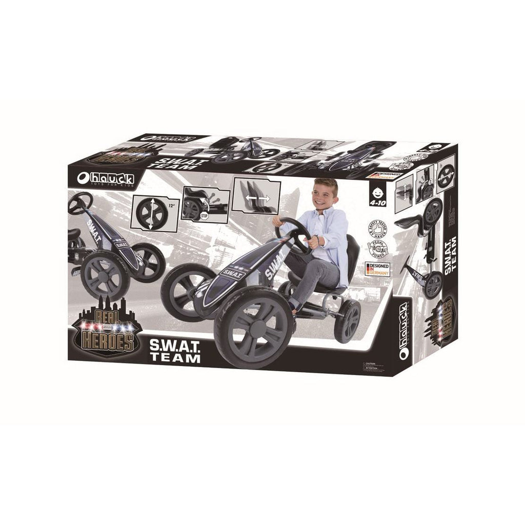 Hauck Cyclone Go Kart Swat Black Age  3 Years & Above (Holds upto 55 kgs)