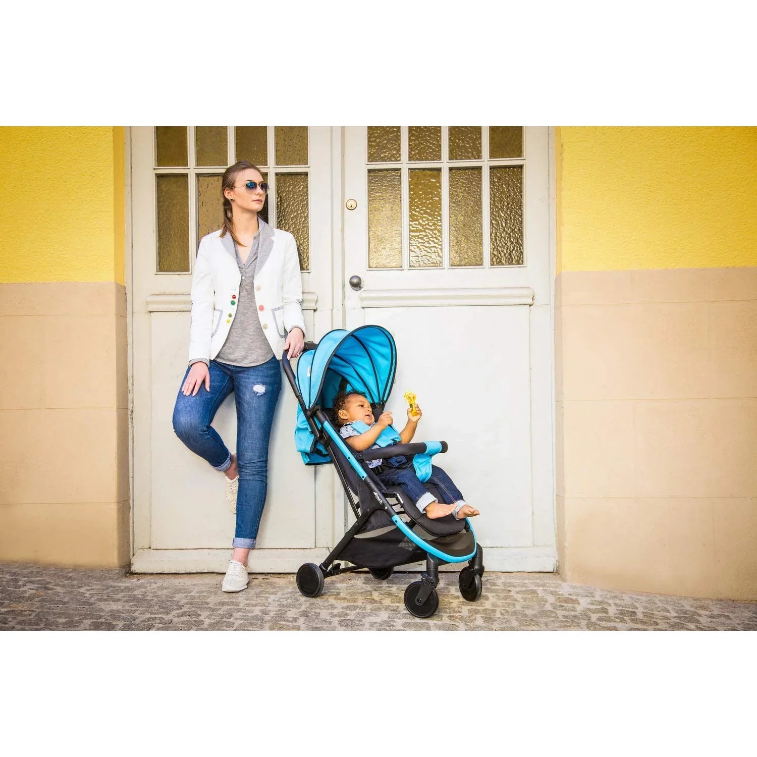 hauck swift plus Hauck Disney Shopper Swift Plus Stroller Mickey Cool Vibes Grey/Black Age- Newborn & Above (Holds upto 15 Kgs)
