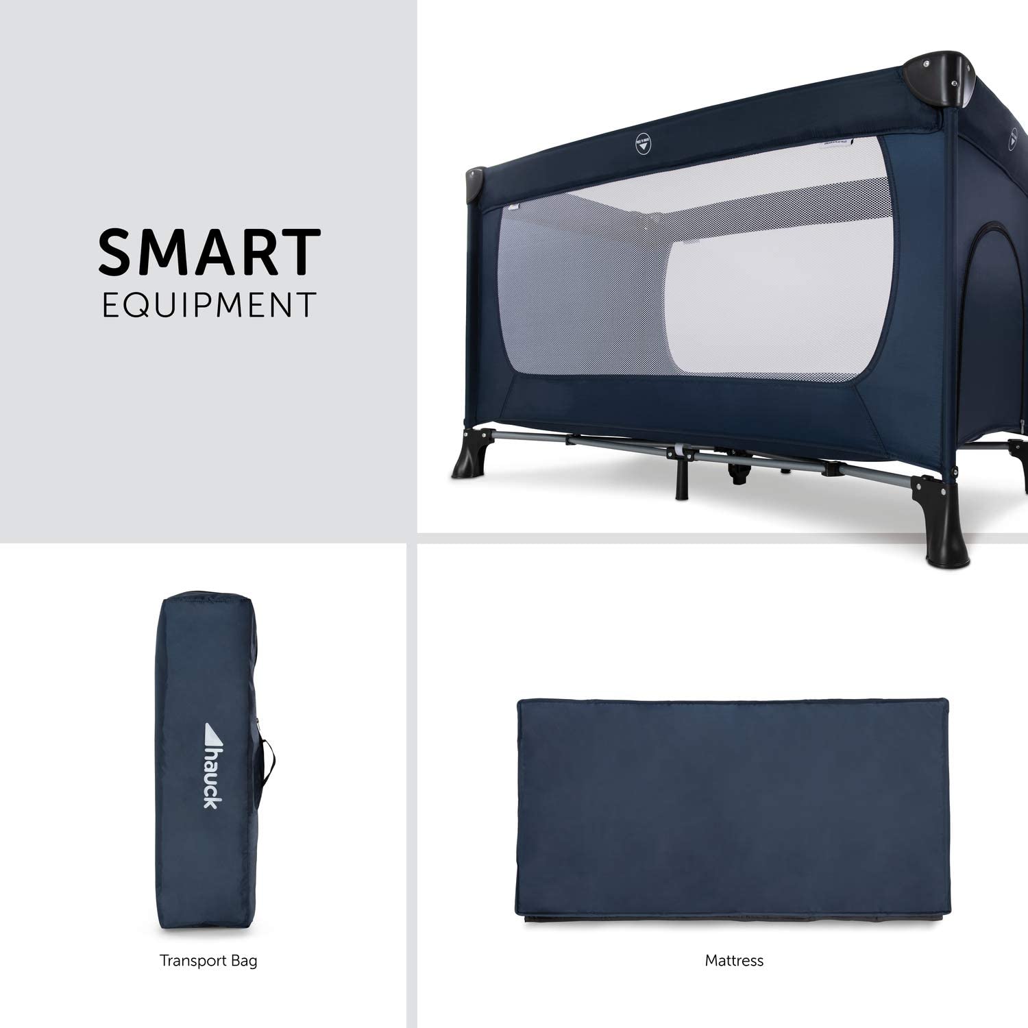 Hauck Dream'N Play Plus Cot/Travel Bed Navy Blue Age Newborn & Above