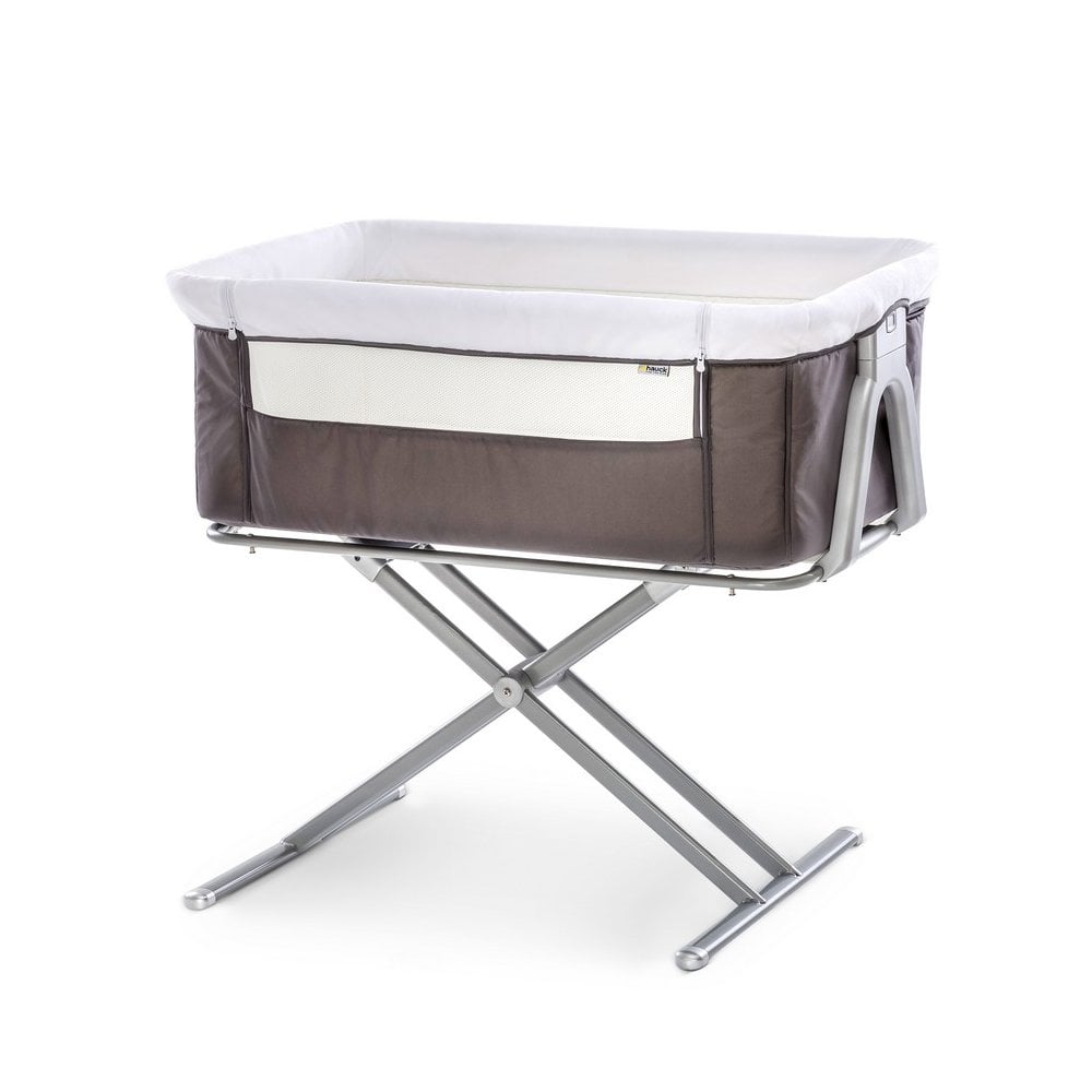 Hauck Face To Me Bedside Multipurpose Crib/Bassinet Grey Age- Newborn to 6 Months (Holds up to 9 kg)
