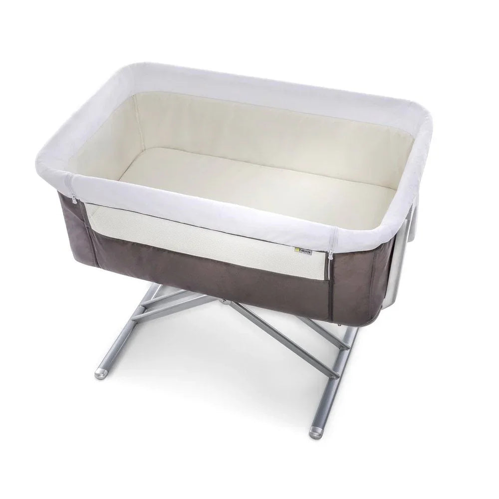 hauck bedside crib Hauck Face To Me Bedside Multipurpose Crib/Bassinet Grey Age- Newborn to 6 Months (Holds up to 9 kg)
