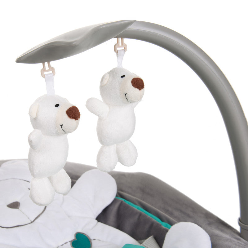 Hauck Leisure Bear Hearts Baby Rocker Grey Age- Newborn & Above