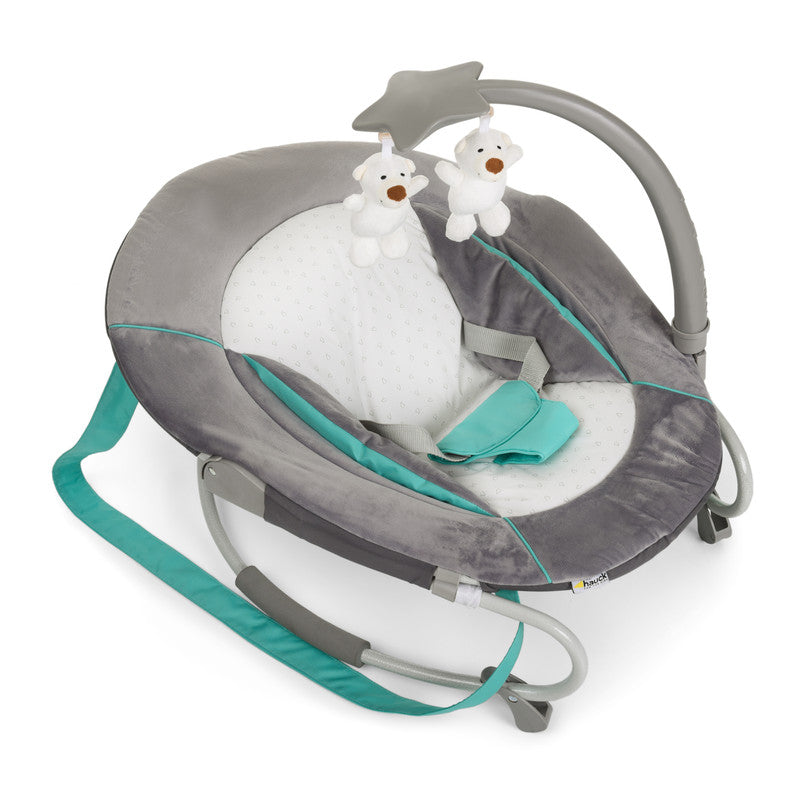 Hauck Leisure Bear Hearts Baby Rocker Grey Age- Newborn & Above