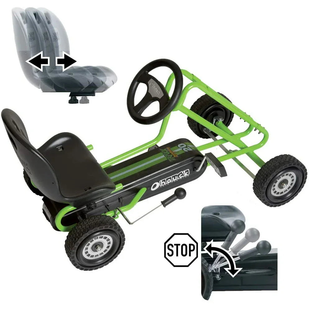 hauck racing Hauck Lightning Go Kart Race Green & Black Age-4 Years & Above