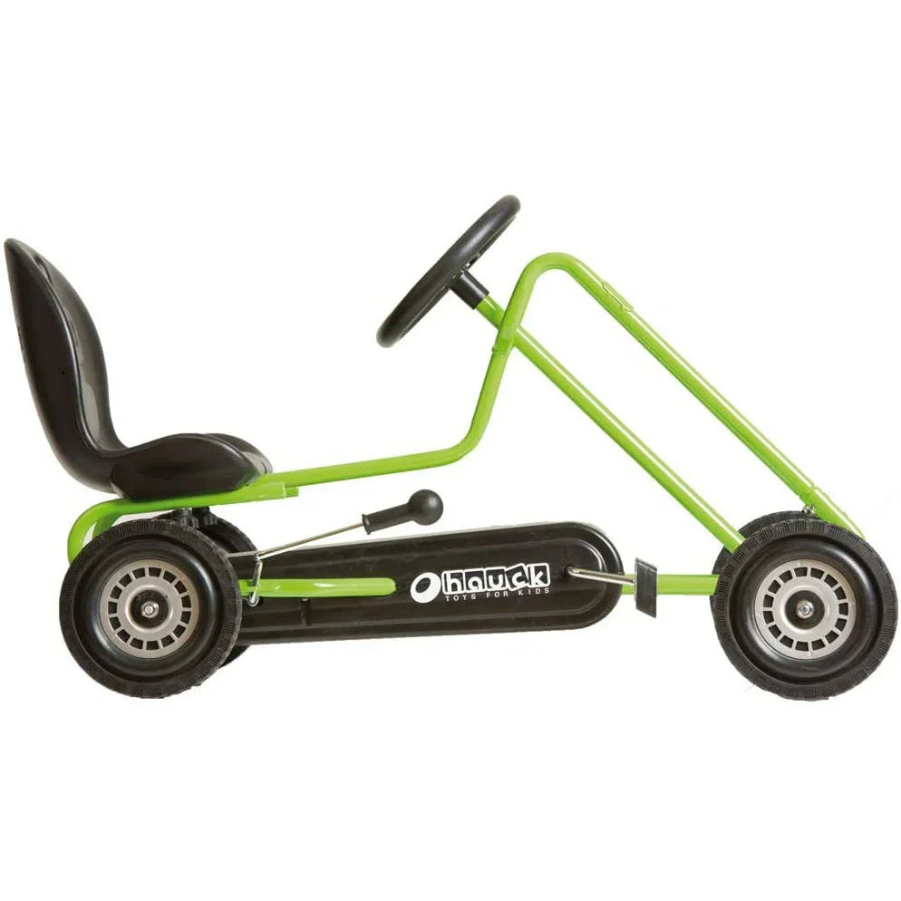 hauck lightning ride-on pedal go-kart Hauck Lightning Go Kart Race Green & Black Age-4 Years & Above
