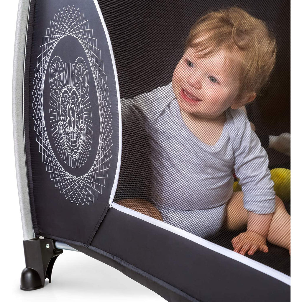 Hauck Play N Relax Mickey Cool Vibes Travel Cot/Playpen Black Age- Newborn & Above (Holds up to 15 kg)