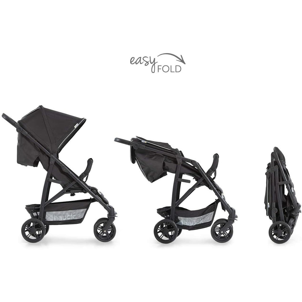 Hauck Rapid 4S Stroller With Front Safety Bar+SND+Bag Caviar Silver Age-Newborn & Above