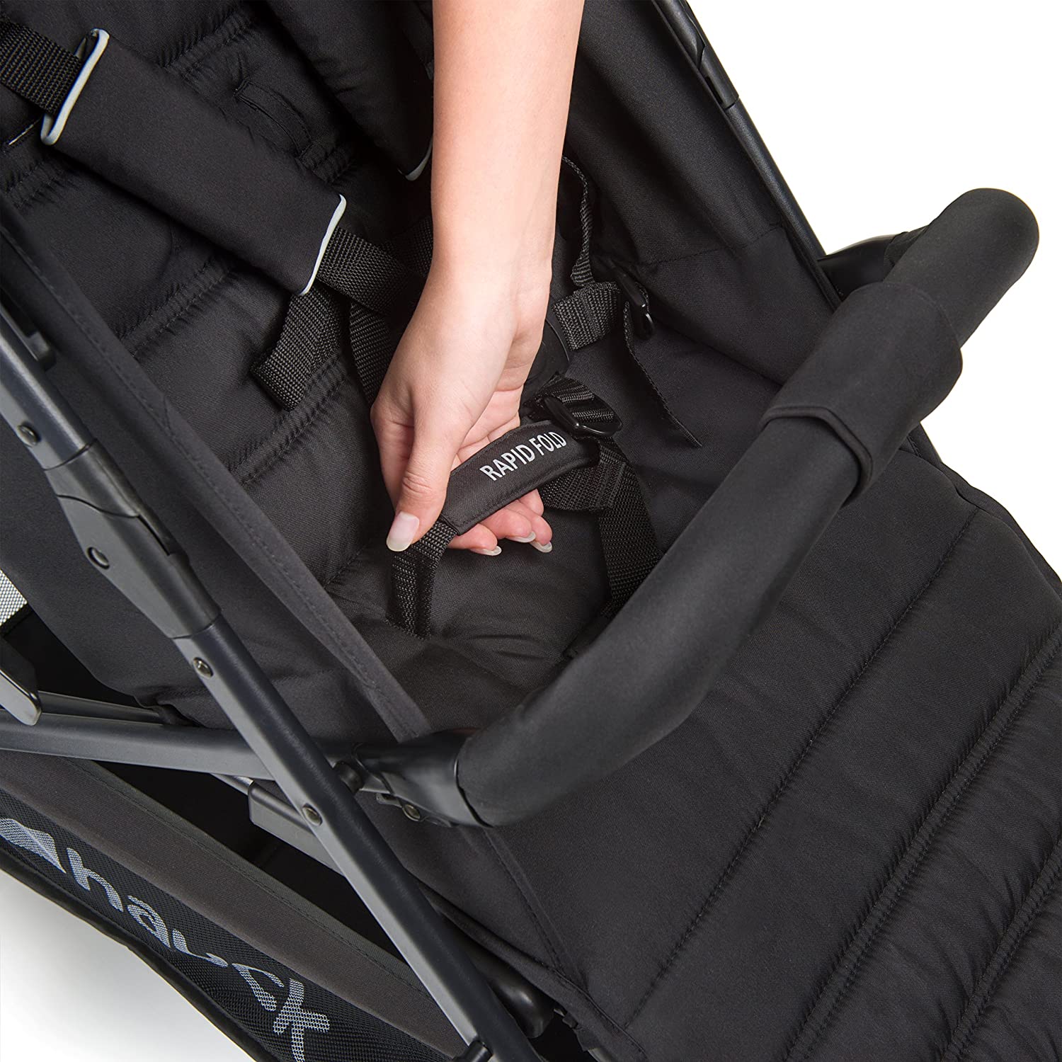 Hauck Rapid 4 Stroller With Front Safety Bar Caviar Tango Age Newborn Above Peekaboo