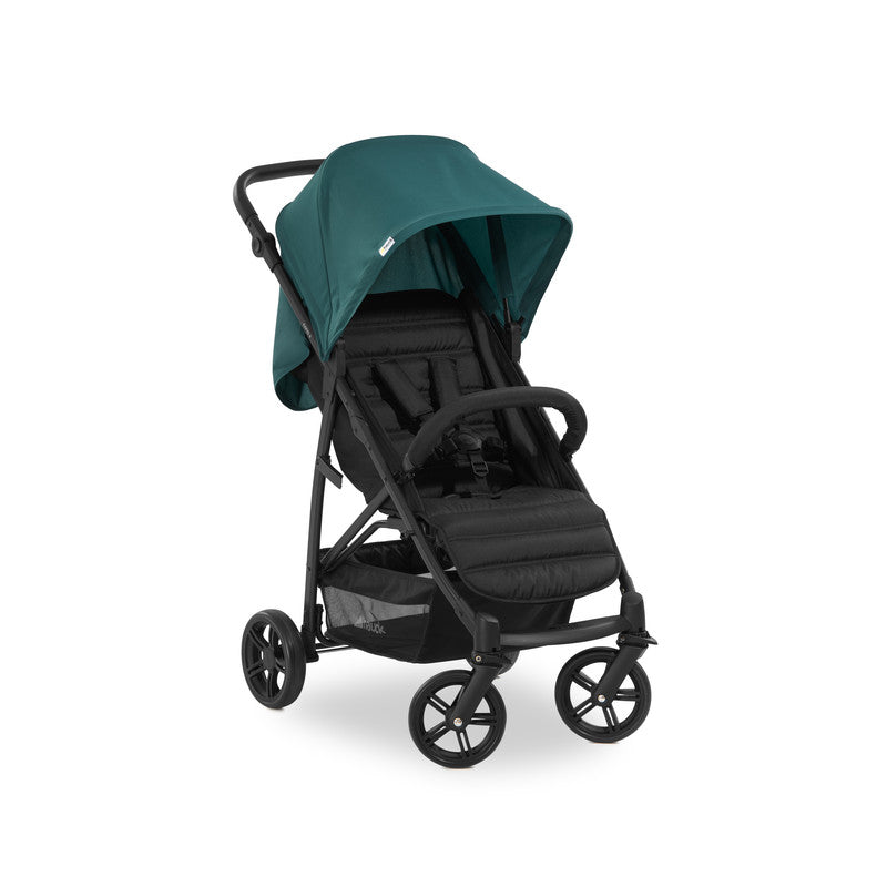 Hauck Rapid 4 Stroller With Front Safety Bar Petrol Green /Black Age- Newborn & Above (Holds upto 25 kgs)