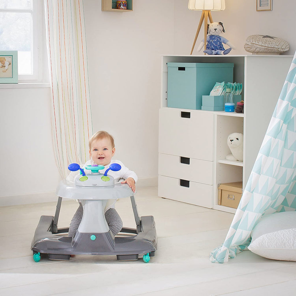 Hauck Ride On 1 - 2 - 3 Walker Grey Age- 6 Months to 18 Months