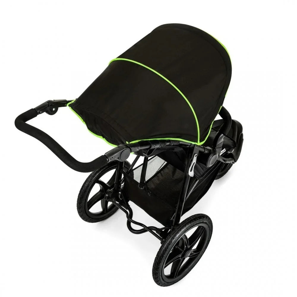 hauck three wheeler pushchair Hauck Runner 3 Wheel Pushchair Stroller Holding upto 18 Kg Black/Neon Yellow Age-Newborn & Above