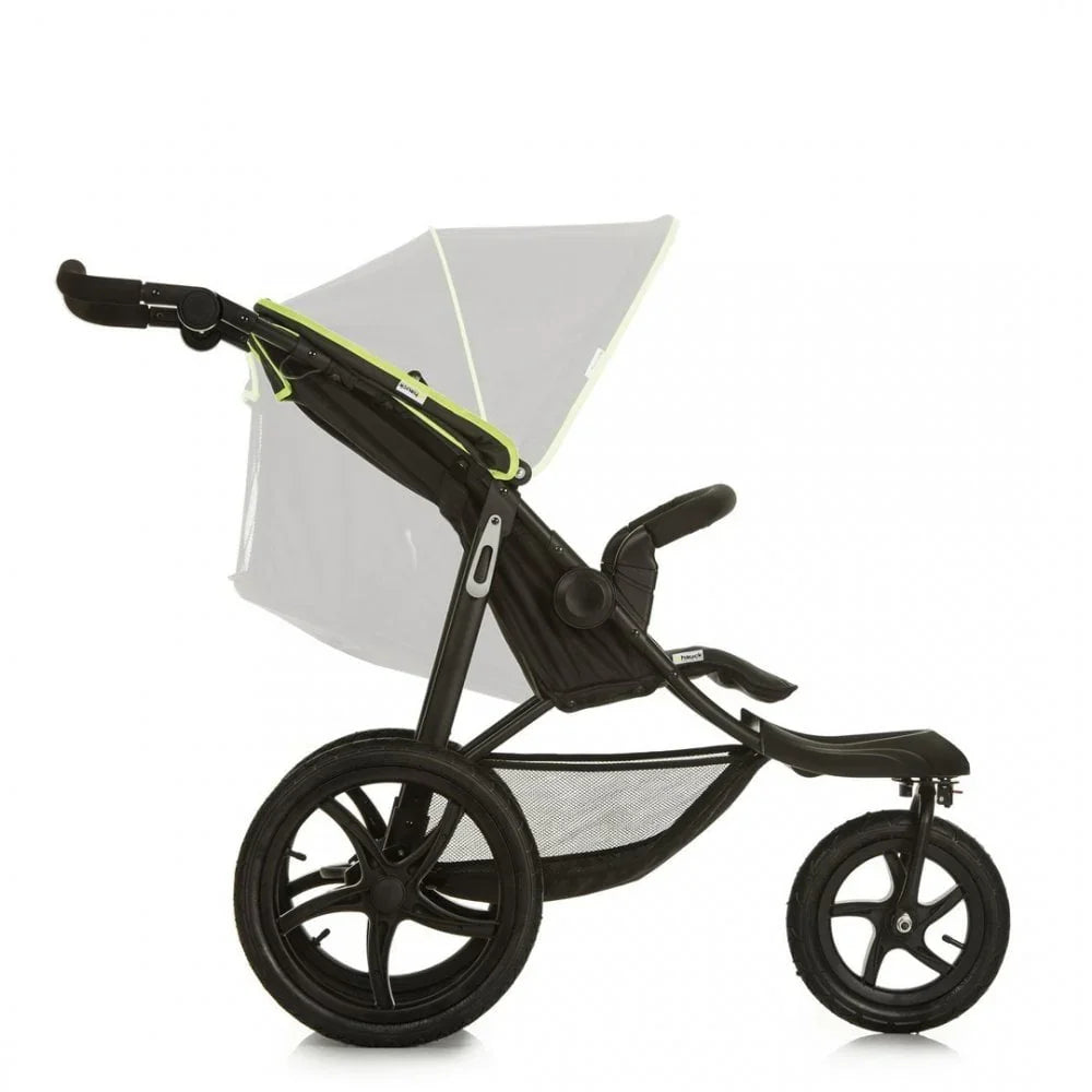 hauck pushchair wheels Hauck Runner 3 Wheel Pushchair Stroller Holding upto 18 Kg Black/Neon Yellow Age-Newborn & Above