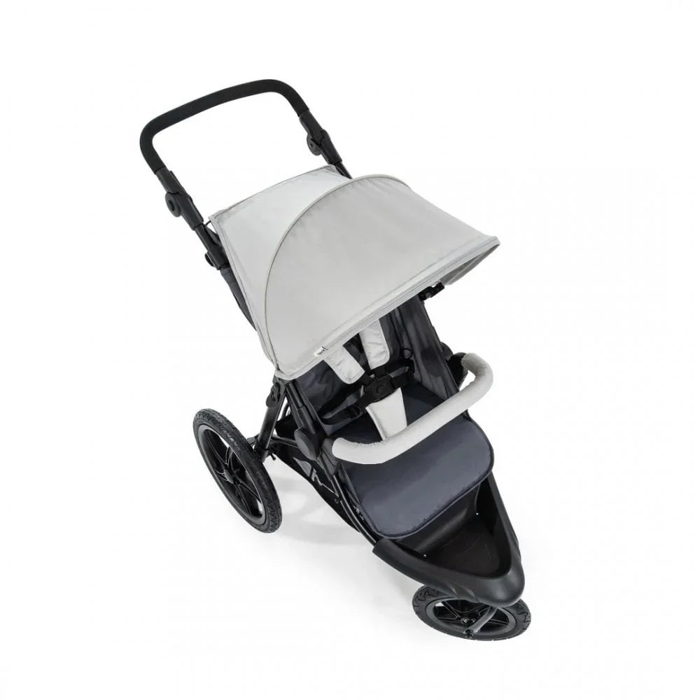 hauck 3 wheel pushchair Hauck Runner 3 Wheel Pushchair Stroller Holding upto 18 Kg Silver/Grey Yellow Age-Newborn & Above