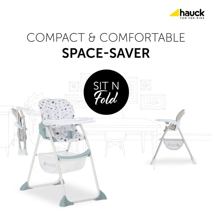 Hauck Sit N Fold Feeding Chair Beige Age  6 Months & Above