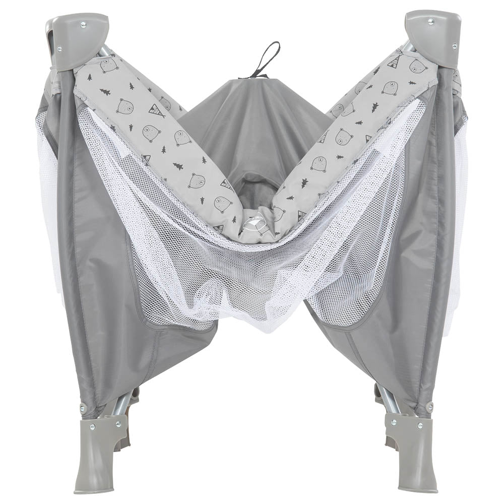 Hauck Sleep'n Play, Travel Cot(95cm*95cm) Nordic Grey Age-0-3 Months