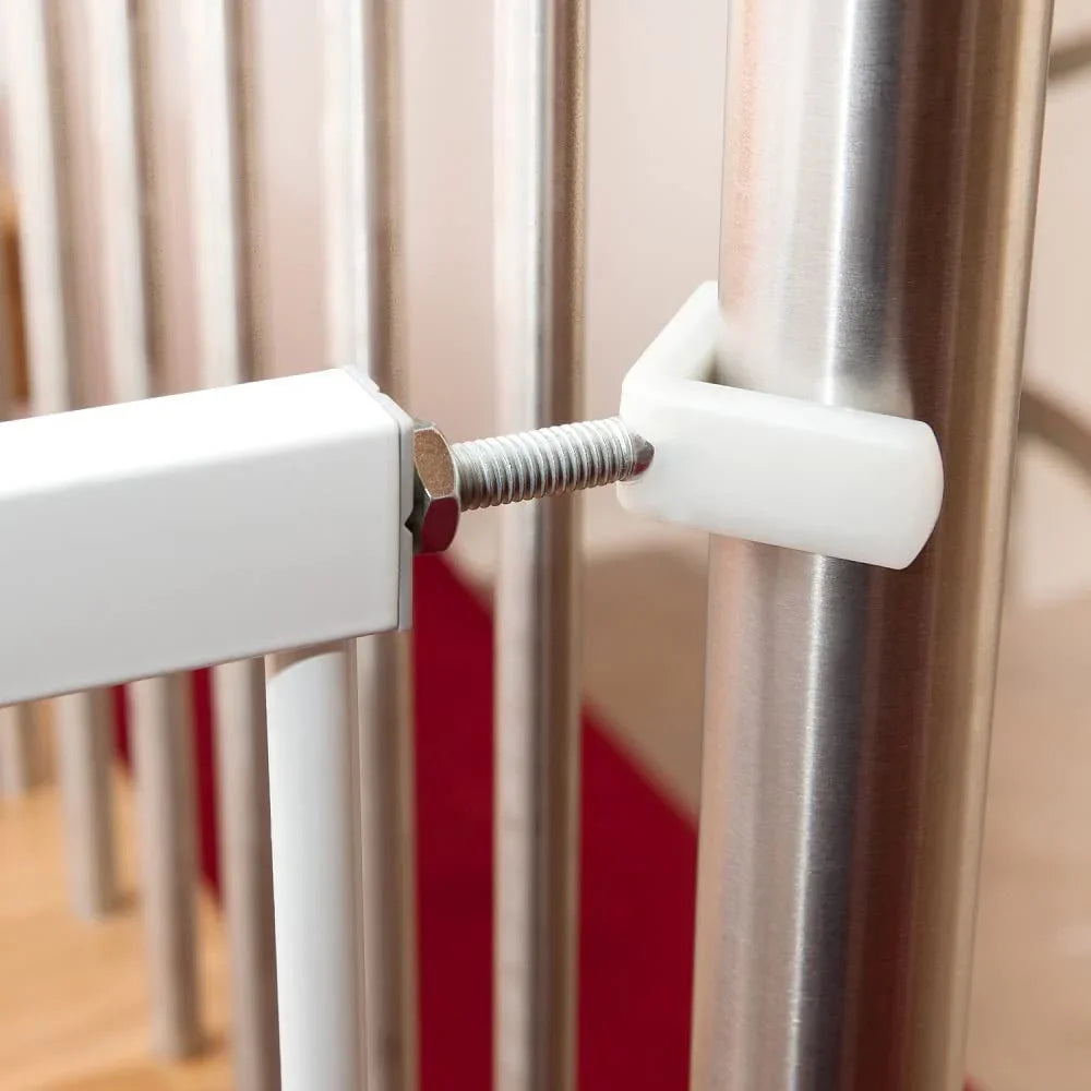 hauck open'n stop safety gate & 9cm extension kit Hauck Y-Spindle Adapter for Safety Gate Silver Age- Newborn & Above