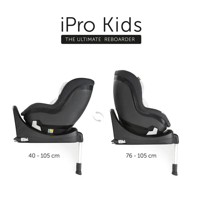 Hauck iPro Kids Car Seat Caviar Age  Newborn upto 5 Years (Body Size from 40 cm till 105 cm)
