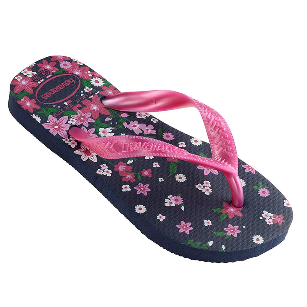 Havaianas Kids Flores Navy/Pink Size 27/28
