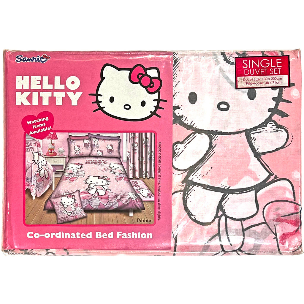 Hello Kitty Ribbon Single Duvet Cover Set