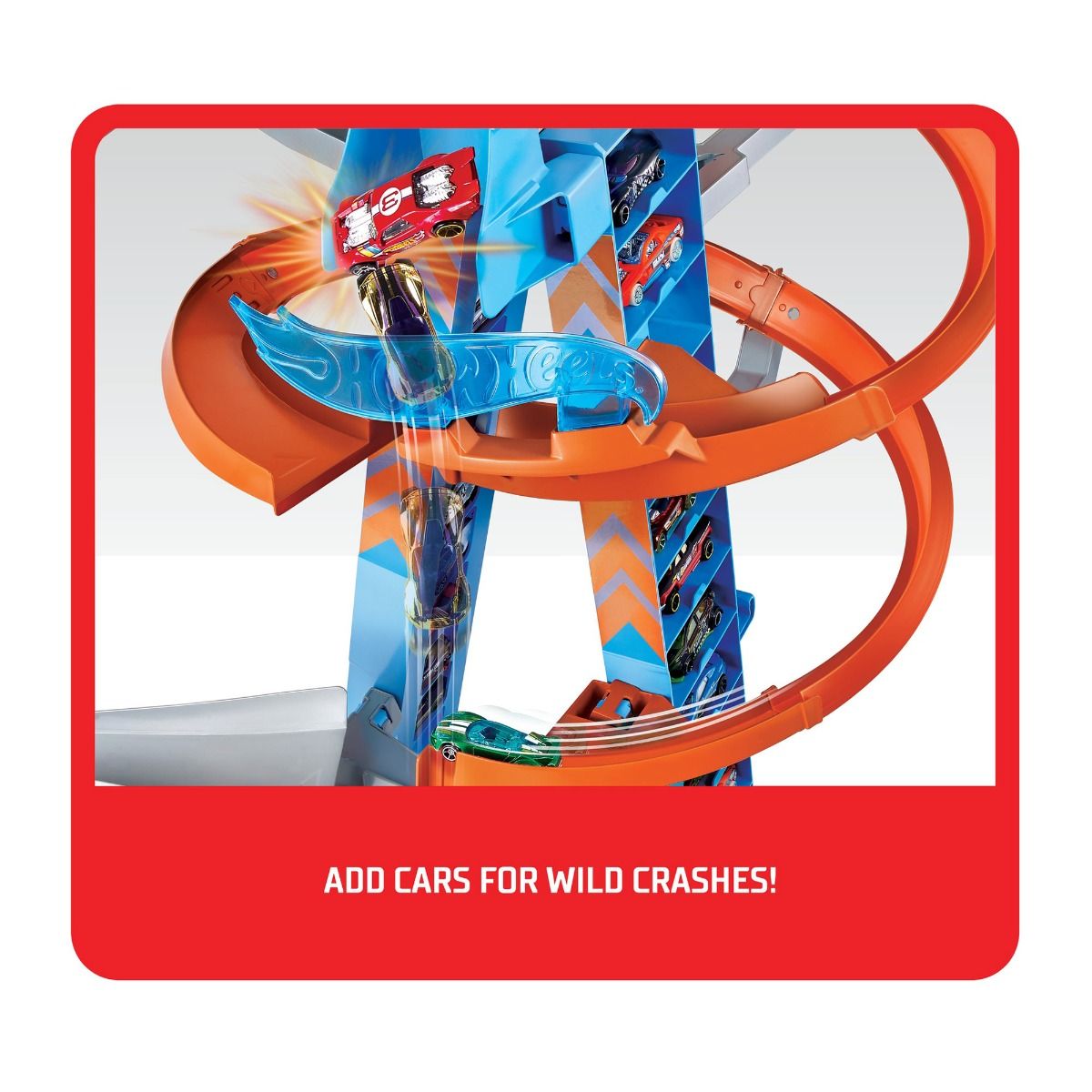 Hot Wheels Sky Crash Tower Track Playset Multicolor Age- Years