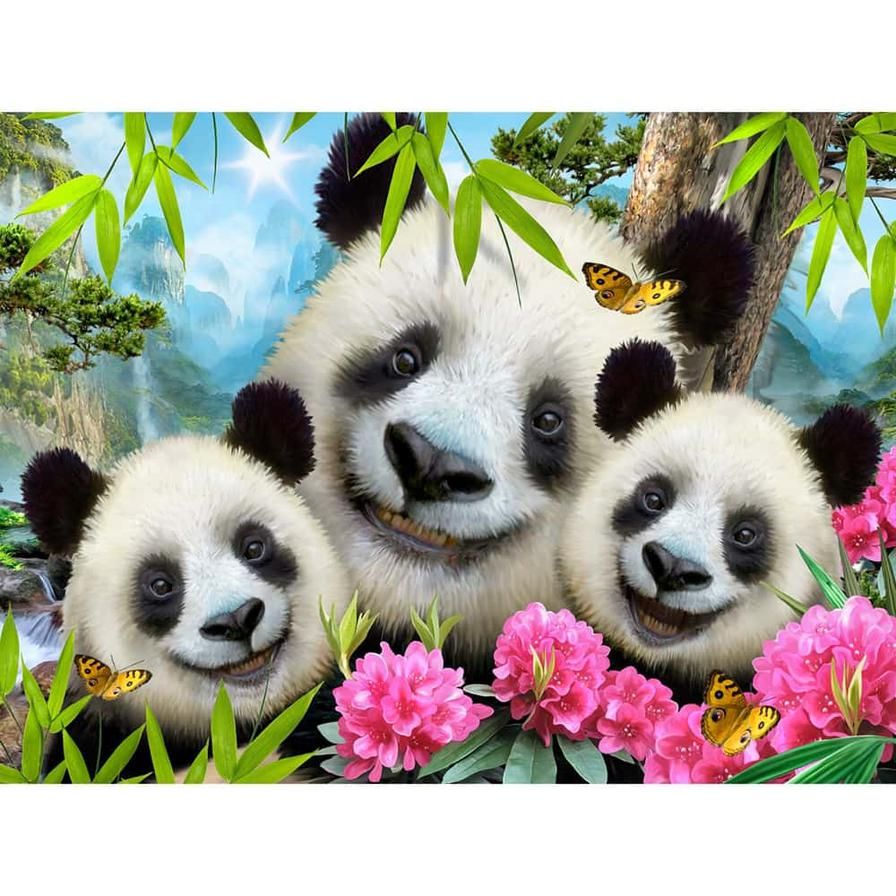 Howard Robinson Panda Selfie 3D Puzzle With Plush 48 Pieces Age-3 Years & Above