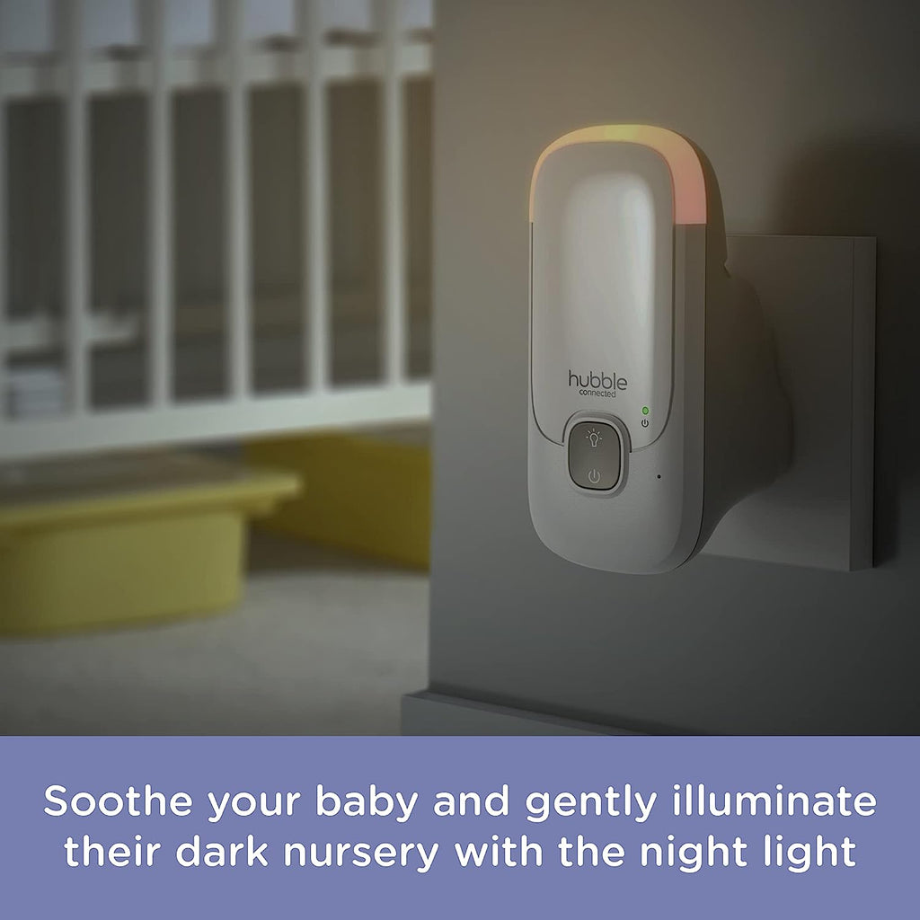 Hubble   Connected Listen Glow Audio Baby Monitor White Age Newborn & Above