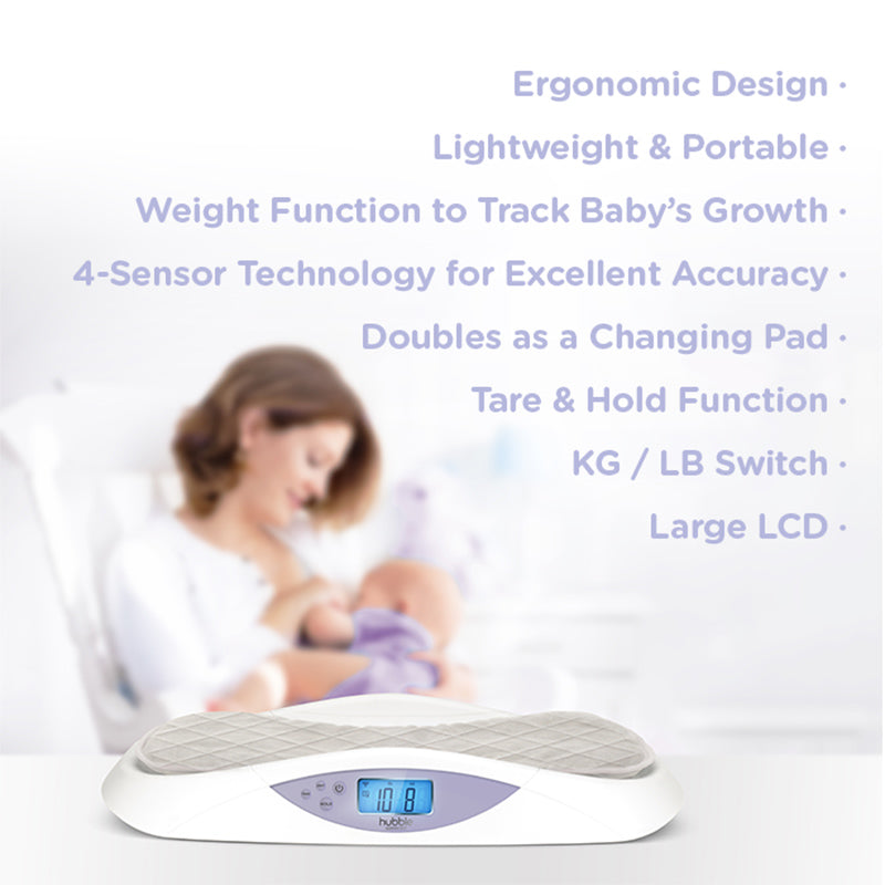 Hubble Grow Smart Baby Scale with Bluetooth White Age Newborn & Above
