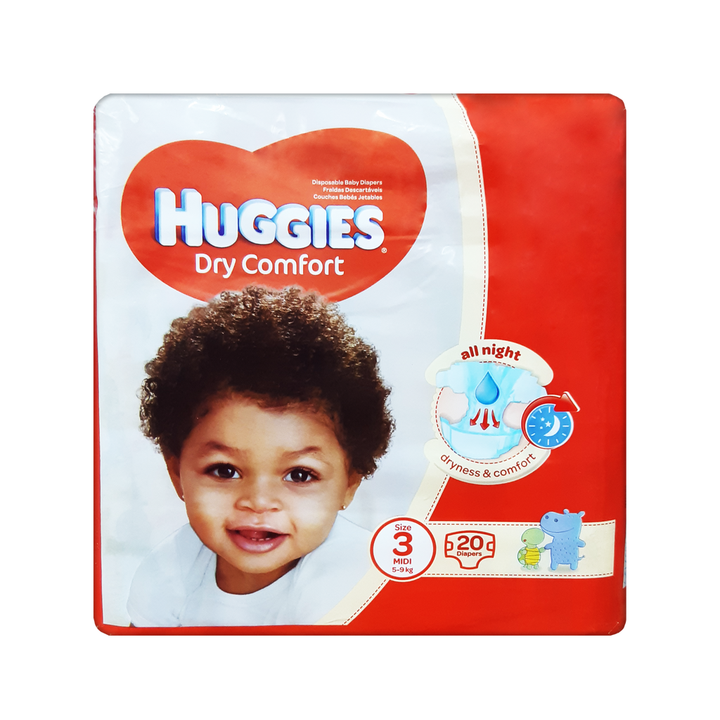 Huggies Dry Comfort Diaper Size 3 (5-9kg) 20 Pack