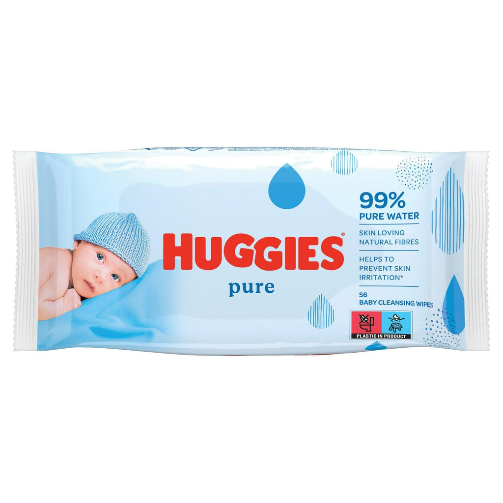 Huggies Baby Wipes Newborn Pure 56 Sheets