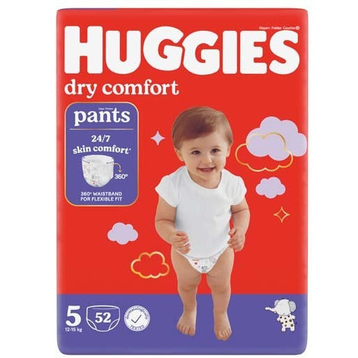 Huggies Dry Comfort Pant Diapers Size 5 ( >12kg)- 52 Pieces