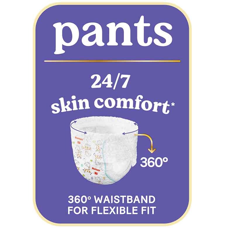 Huggies Dry Comfort Pant Diapers Size 5 ( >12kg)- 52 Pieces