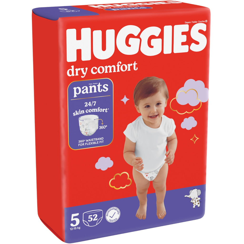 Huggies Dry Comfort Pant Diapers Size 5 ( >12kg)- 52 Pieces