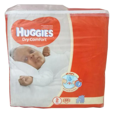 Huggies Dry Comfort size 2 3 6kg 68 Pieces Peekaboo