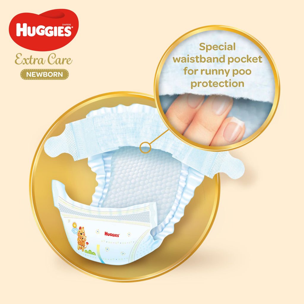 Huggies Extra Care Newborn Jumbo Pant Diapers Size 1 (4-6 Kg)- 64 Pieces