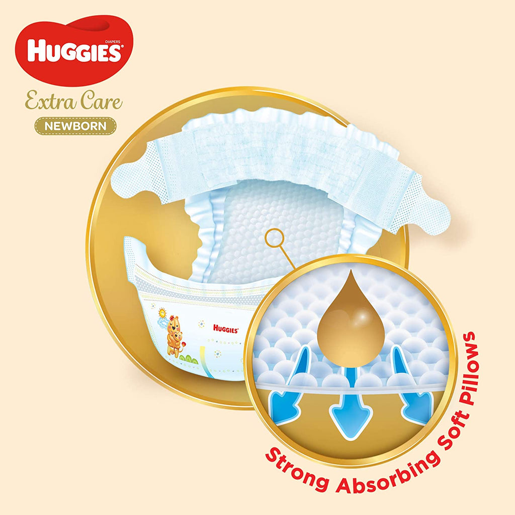 Huggies Extra Care Newborn Jumbo Pant Diapers Size 2 (5-8 kg) - 64 Pieces