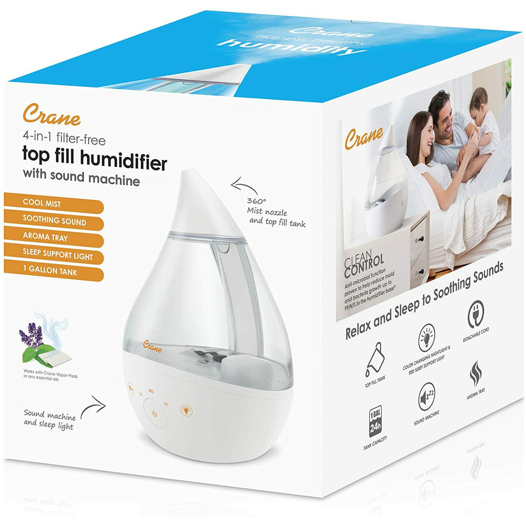 Crane Humidifier - Drop 2.0 Clear White Adult