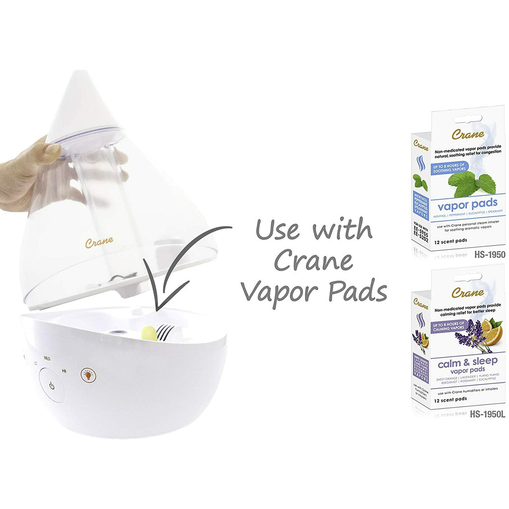 Crane Humidifier - Drop 2.0 Clear White Adult