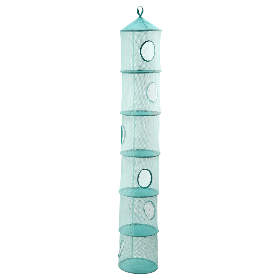 Ikea Ps Fångst Hanging Storage W 6 Compartments, Turquoise