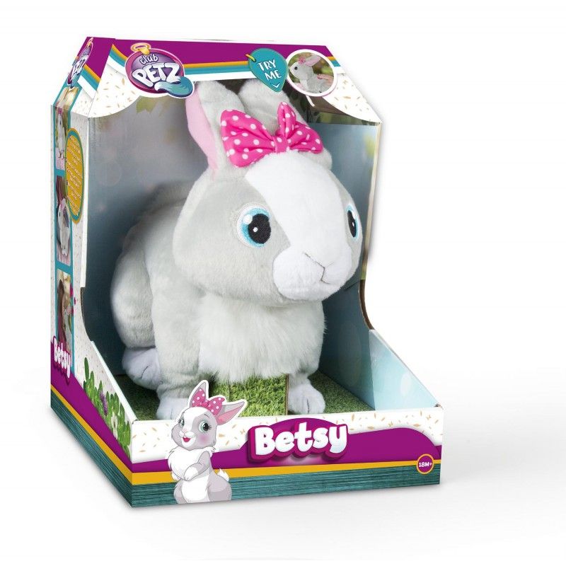 IMC Toys Club Petz Betsy The Rabbit Grey/White Age- 18 Months & Above 