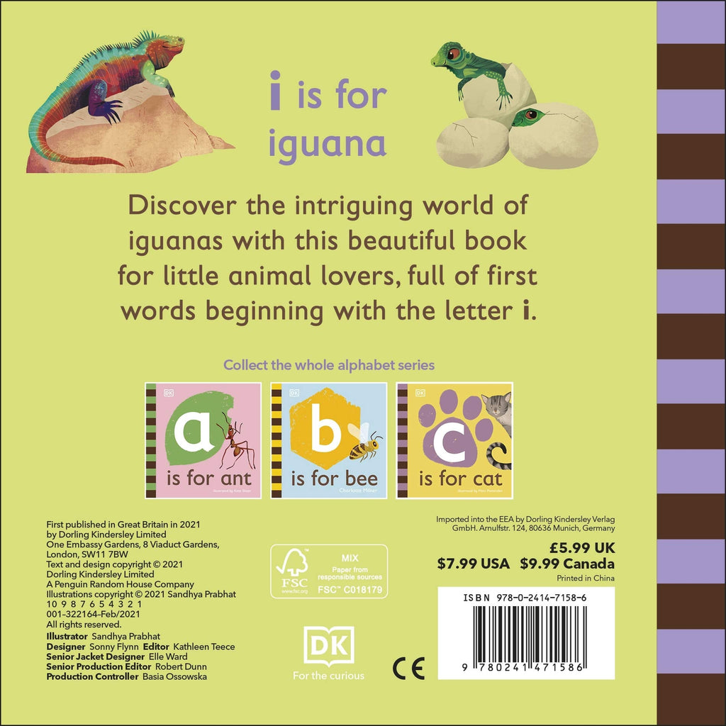 I is for Iguana Board book