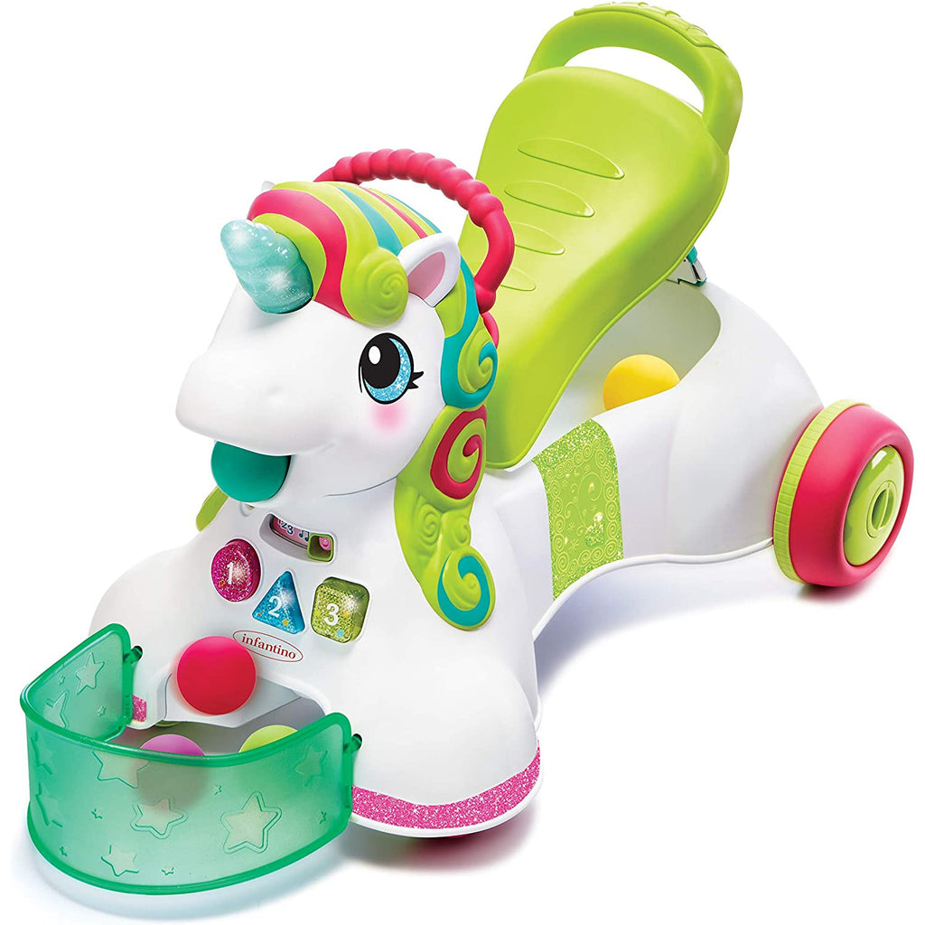 Infantino 3-in-1 Sit, Walk & Ride Unicorn Multicolor Age- 6 Months to 36 Months