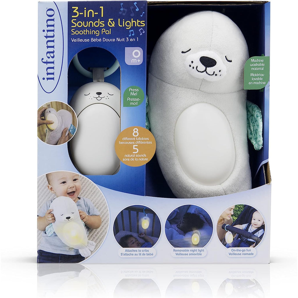 Infantino 3-in-1 Sounds & Lights Soothing Pal Multicolor Age- Newborn & Above